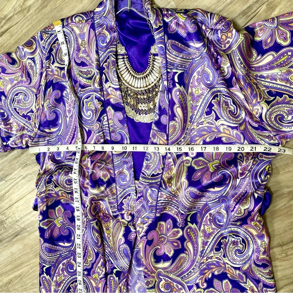 Enchanting Gypsy floral duster boho kimono / cover up resort vacay ready - Picture 8 of 9